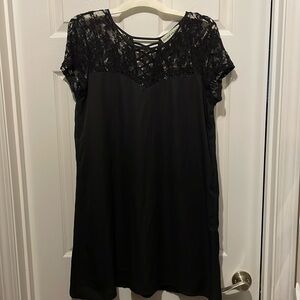 Black dress with lace